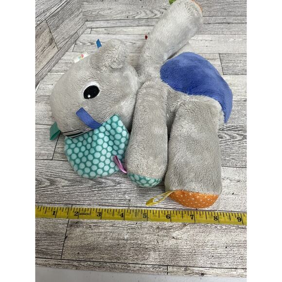 Bright Starts Elephant Toy Lot Plush Lovey Teether Crinkle Book Stuffed Animal - Picture 5 of 9
